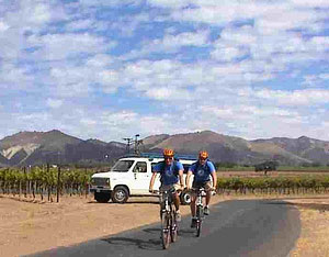 Biking Tour Van in Santa Ynez Wine Country