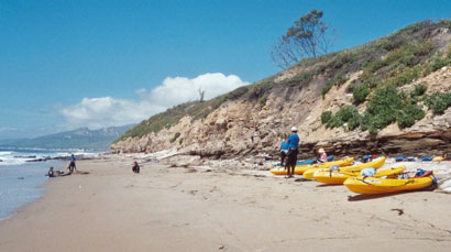 beach kayak tours santa barbara