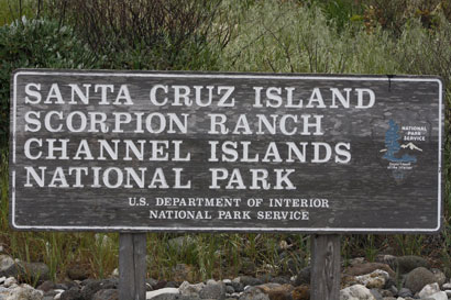 Santa Cruz Island signs