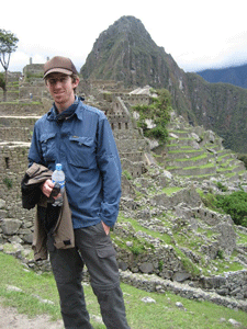 Adam at Machu Picchu - on an adventure.