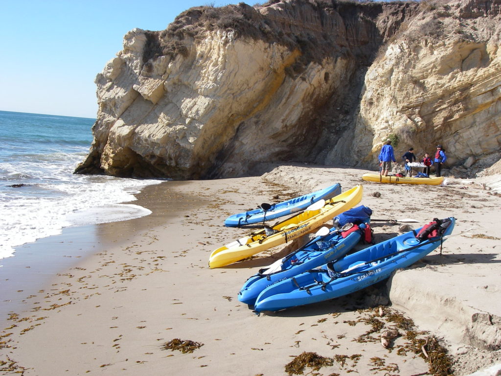 Refugio State Beach for a full-day Coastal Kayak tour