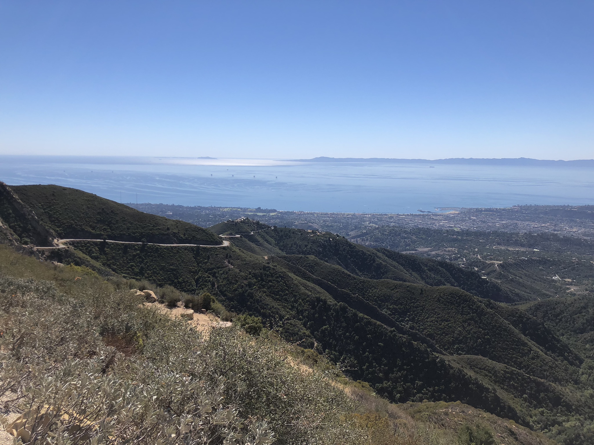 Taking in the views from the Santa Ynez mountains on the Mountains to Shore Bike tour