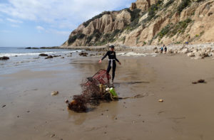 Beach clean up in Santa Barbara