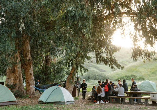 Outdoor education camping trip at Santa Cruz Island