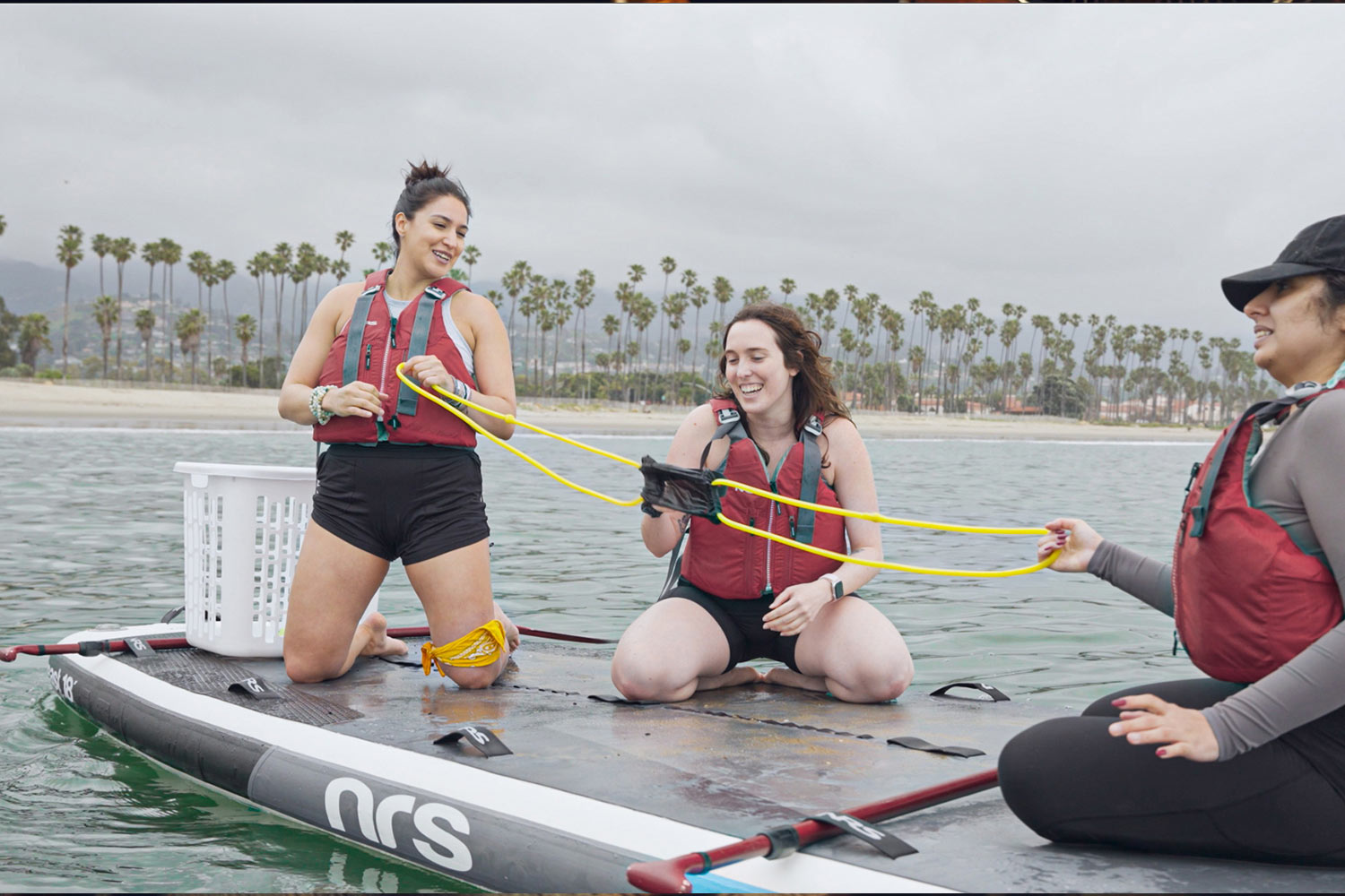 team building relay on SUP